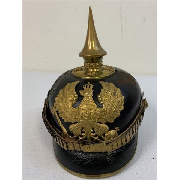 WWI IMPERIAL GERMANY PRUSSIAN OFFICER PICKELHAUBE SPIKE HELMET