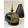 Image 1 : IMPERIAL GERMAN BAVARIAN OFFICER PICKELHAUBE SPIKE HELMET WITH LEATHER CASE