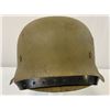 Image 2 : WWII GERMAN M42 TROPICAL CAMOUFLAGE PAINTED COMBAT HELMET AFRIKA CORP