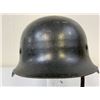 Image 2 : WWII GERMAN M42 COMBAT HELMET PAINTED BLACK