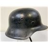 Image 3 : WWII GERMAN M42 COMBAT HELMET PAINTED BLACK