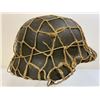 Image 3 : WWII GERMAN ARMY M35 SD COMBAT HELMET COMPLETE WITH LINER AND CAMOUFLAGE NET