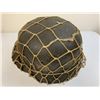 Image 5 : WWII GERMAN ARMY M35 SD COMBAT HELMET COMPLETE WITH LINER AND CAMOUFLAGE NET