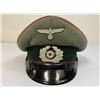 Image 1 : WWII GERMAN ARMY ARTILLERY NCO OFFICER VISOR HAT CAP