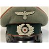 Image 5 : WWII GERMAN ARMY ARTILLERY NCO OFFICER VISOR HAT CAP