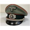 Image 2 : WWII GERMAN ARMY ARTILLERY OFFICER VISOR HAT CAP
