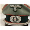 Image 3 : WWII GERMAN ARMY ARTILLERY OFFICER VISOR HAT CAP