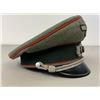 Image 3 : WWII GERMAN ARMY ARTILLERY OFFICER VISOR HAT CAP