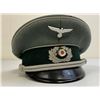 Image 7 : WWII GERMAN ARMY INFANTRY OFFICER VISOR HAT CAP
