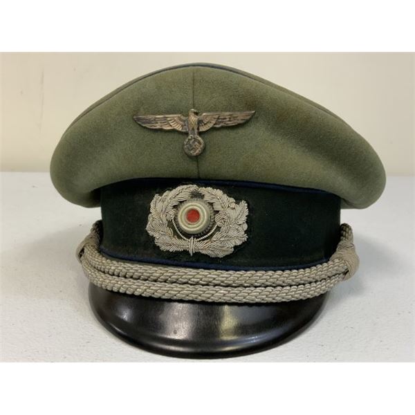 WWII GERMAN ARMY DOCTOR MEDICAL OFFICER'S VISOR HAT CAP