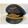 Image 2 : WWII GERMAN LUFTWAFFE GENERAL OFFICER VISOR HAT CAP - NAMED