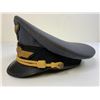 Image 3 : WWII GERMAN LUFTWAFFE GENERAL OFFICER VISOR HAT CAP - NAMED