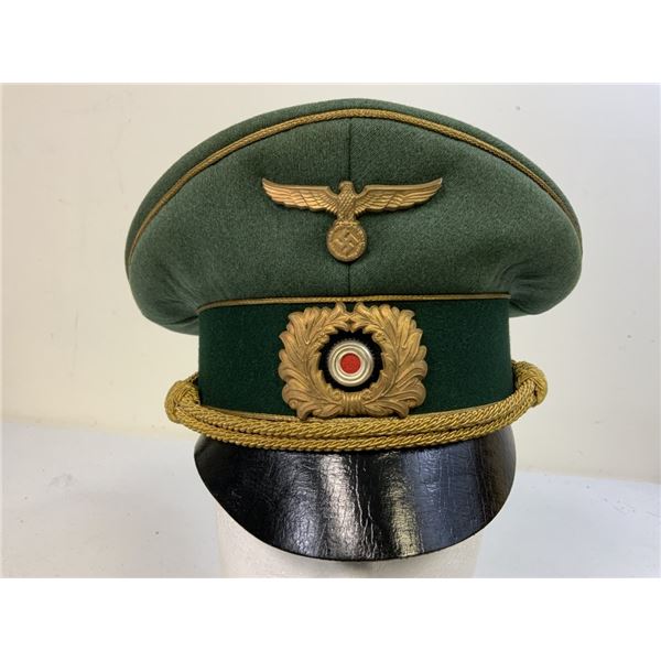 WWII GERMAN CUSTOMS OFFICIAL GENERAL RANK VISOR CAP HAT