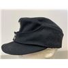 Image 2 : WWII GERMAN M43 BLACK PANZER LATE WAR SS FIELD CAP HAT