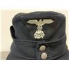 Image 4 : WWII GERMAN M43 BLACK PANZER LATE WAR SS FIELD CAP HAT