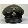 Image 1 : WWII GERMAN WAFFEN SS PANZER NCO OFFICER'S VISOR HAT