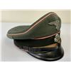 Image 2 : WWII GERMAN WAFFEN SS PANZER NCO OFFICER'S VISOR HAT