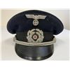 Image 1 : WWII GERMAN NAVY KRIEGSMARINE BLUE TOP ADMINISTRATIVE OFFICER VISOR HAT
