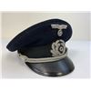 Image 5 : WWII GERMAN NAVY KRIEGSMARINE BLUE TOP ADMINISTRATIVE OFFICER VISOR HAT