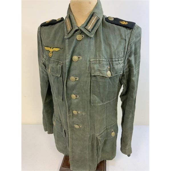 WWII GERMAN NAVY KRIEGSMARINE TROPICAL SUD FRONT COASTAL ARTILLERY TUNIC
