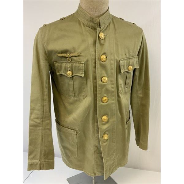 WWII GERMAN NAVY KRIEGSMARINE U-BOAT CANVAS UNIFORM TUNIC