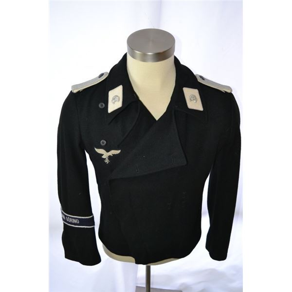 WWII GERMAN LUFTWAFFE HERMAN GORING DIVISION OFFICER PANZER WRAP UNIFORM