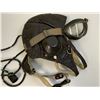 Image 10 : WWII GERMAN LUFTWAFFE FLIGHT LEATHER HELMET WITH GOGGLES , MIKES , WIRED