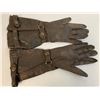 Image 9 : WWII GERMAN LUFTWAFFE PILOT FLIGHT LEATHER GLOVES