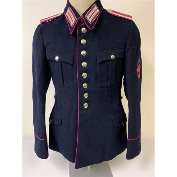 GERMANY THIRD REICH FIRE PROTECTION POLICE UNIFORM TUNIC WARBURG-LAND.