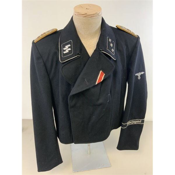 WWII GERMAN WAFFEN SS PANZER DIVISION "HITLERJURGEN" OFFICER FIELD JACKET