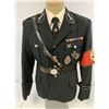 Image 20 : THIRD REICH ALLGEMEINE SS NAZI GERMAN BLACK SERVICE OFFICER'S UNIFORM TUNIC