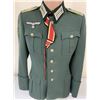 Image 17 : WWII GERMAN ARMY JAGER MOUNTAIN DIVISION OFFICER SERVICE UNIFORM TUNIC KNIGHT CROSS RIBBON