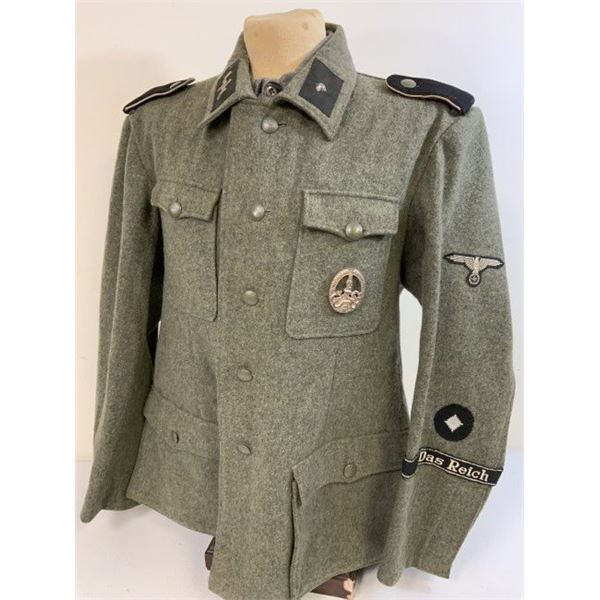 WWII GERMAN WAFFEN SS M42 UNIFORM TUNIC MOVIE USED " SAVING PRIVATE RYAN" 1998