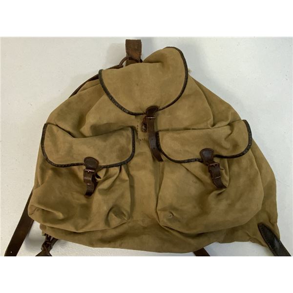 WWII GERMAN JAGER MOUNTAIN TROOPERS TAN CANVAS BACK PACK
