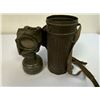 Image 5 : WWII GERMAN GAS MASK AND FILTER WITH CANISTER