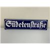 Image 4 : WWII GERMAN CITI BLUE PORCELAIN STREET SIGN