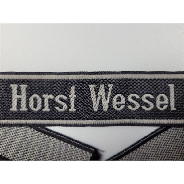 WWII GERMAN WAFFEN SS "HORST WESSEL" OFFICER/NCO CUFFTITLE
