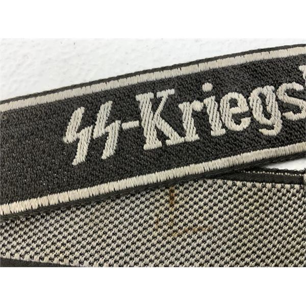 WWII GERMAN WAFFEN SS "SS-KRIEGSBERICHTER" CUFFTITLE
