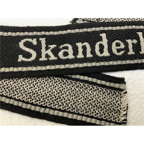 WWII GERMAN WAFFEN SS "Skanderbeg" CUFFTITLE