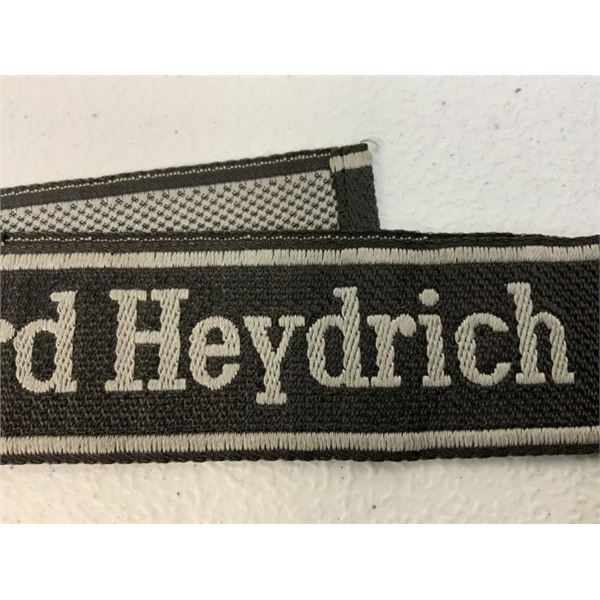 WWII GERMAN WAFFEN SS "REINHARD HEYDRICH" CUFFTITLE