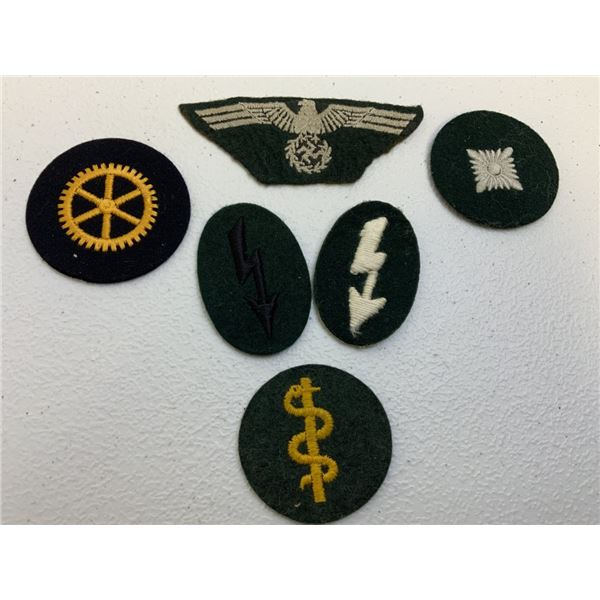THIRD REICH GERMANY ARMY / NAVY SPECIALTY PATCHES LOT