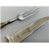 Image 10 : VINTAGE GERMAN HUNTING KNIFE AND FORK  BY ANTON WINGEN IN LEATHER SHEET