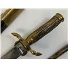 Image 9 : ANTIQUE GERMAN LARGE HUNTING DAGGER SHORT SWORD HIRSCHFANGER WITH ETCHED BLADE