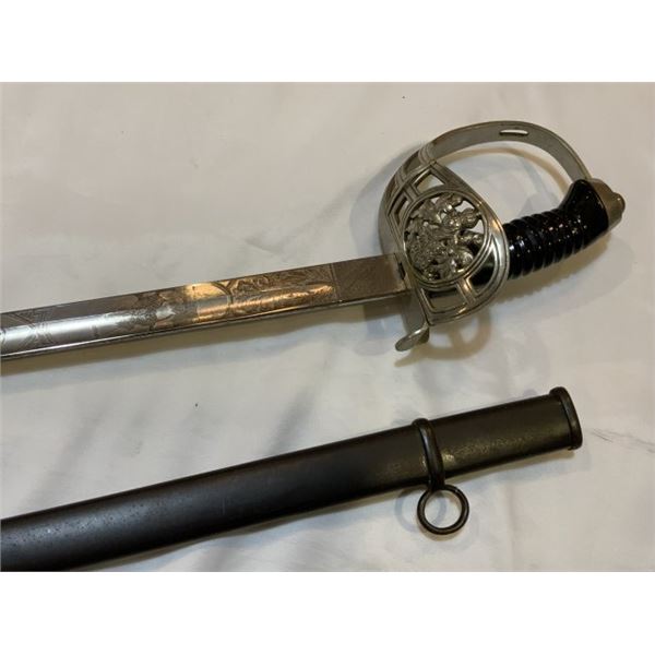 IMPERIAL GERMANY WURTTEMBERG CAVALRY OFFICER SWORD ETCHED AND NAMED
