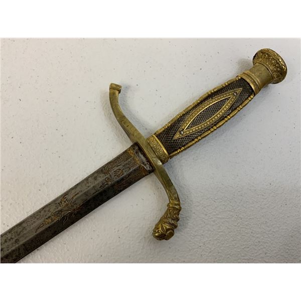 BEAUTIFUL ANTIQUE FRENCH DAGGER MADE FROM NAPOLEONIC GENERAL SWORD