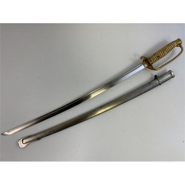 ANTIQUE JAPANESE D-GUARD SWORD RUSSO - JAPANESE WAR Kyu-Gunto