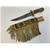 Image 2 : NATIVE AMERICAN MADE HUNTING KNIFE WITH SHEATH