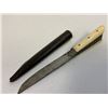 Image 6 : ANTIQUE PERSIAN TURKISH ISLAMIC SMALL DAGGER KNIFE WITH LEATHER SHEATH