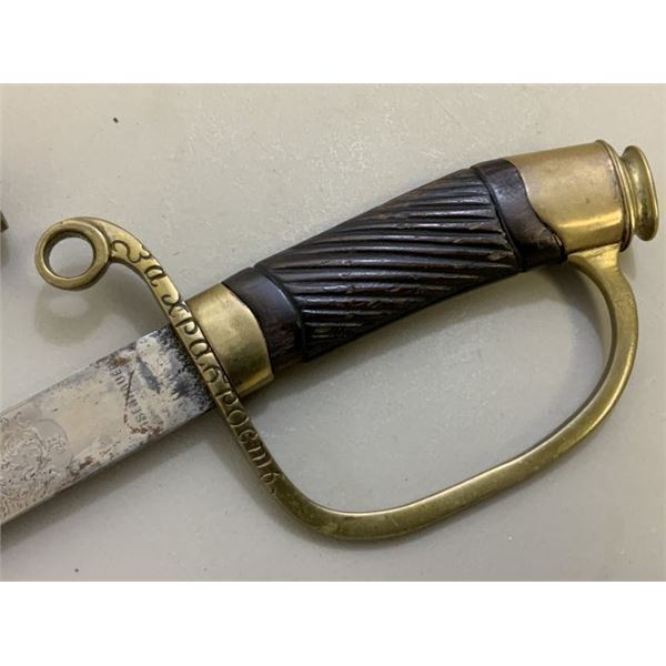 IMPERIAL RUSSIAN OFFICER M1881 SWORD ST.ANNA FOR BRAVERY AWARD SOLINGEN ETCHED BLADE