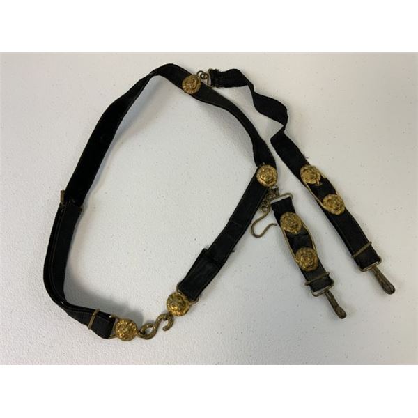 IMPERIAL RUSSIAN NAVY OFFICERS DAGGER BELT WITH BUCKLE MOIRE FABRIC